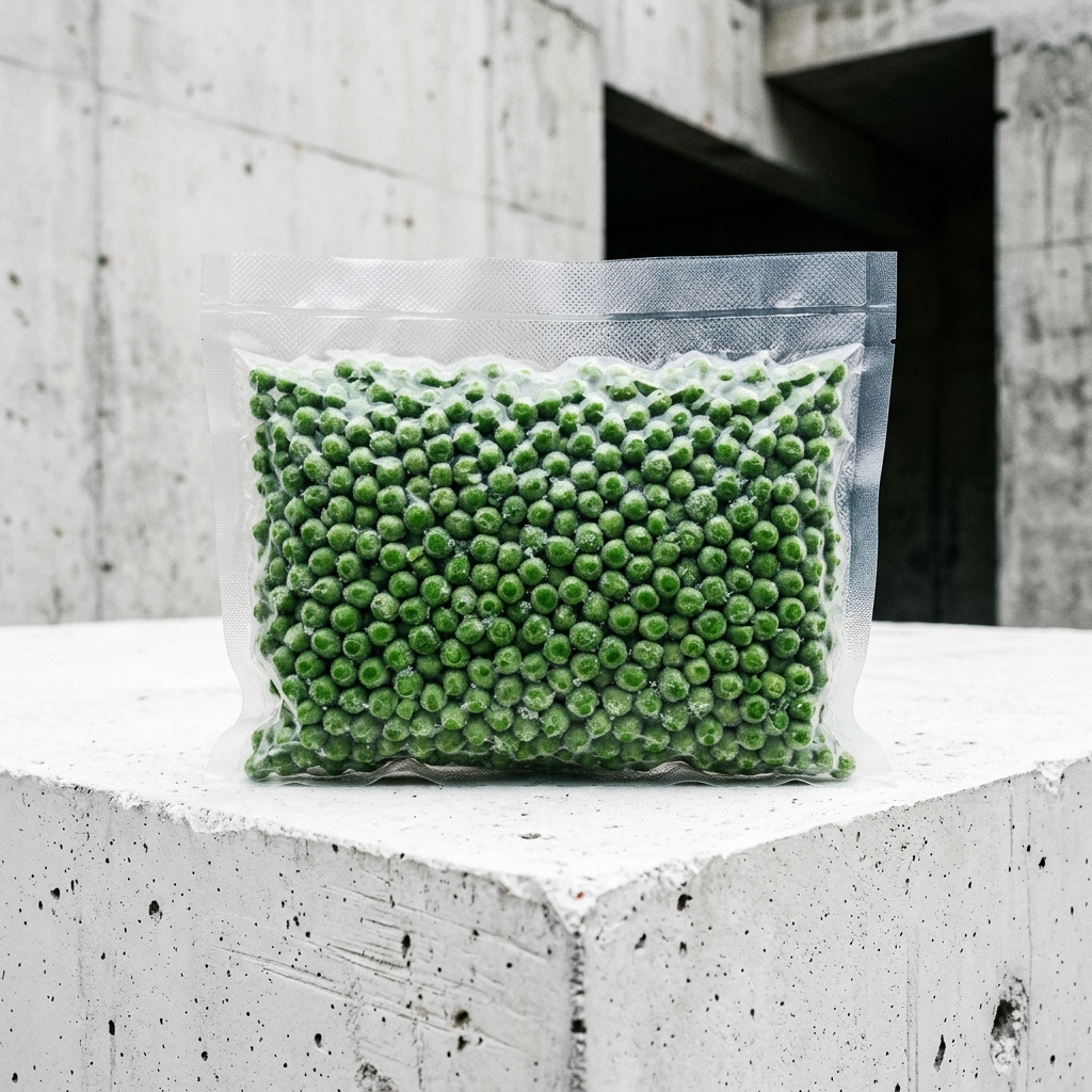 Flat pouch for frozen items