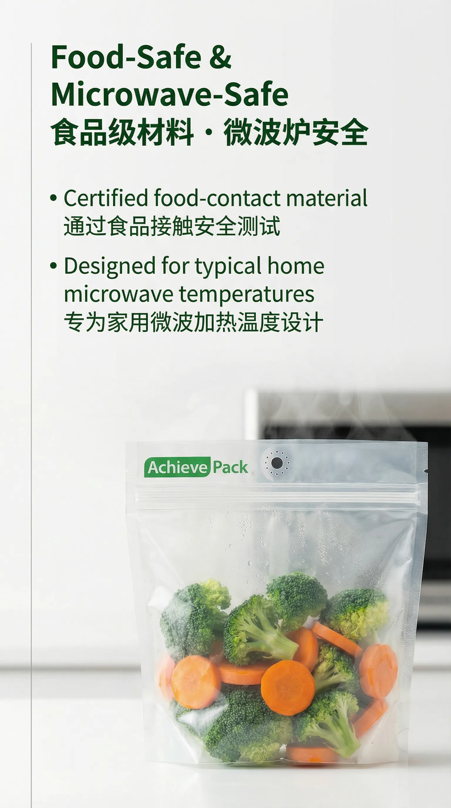 Food Safe Microwave Bag