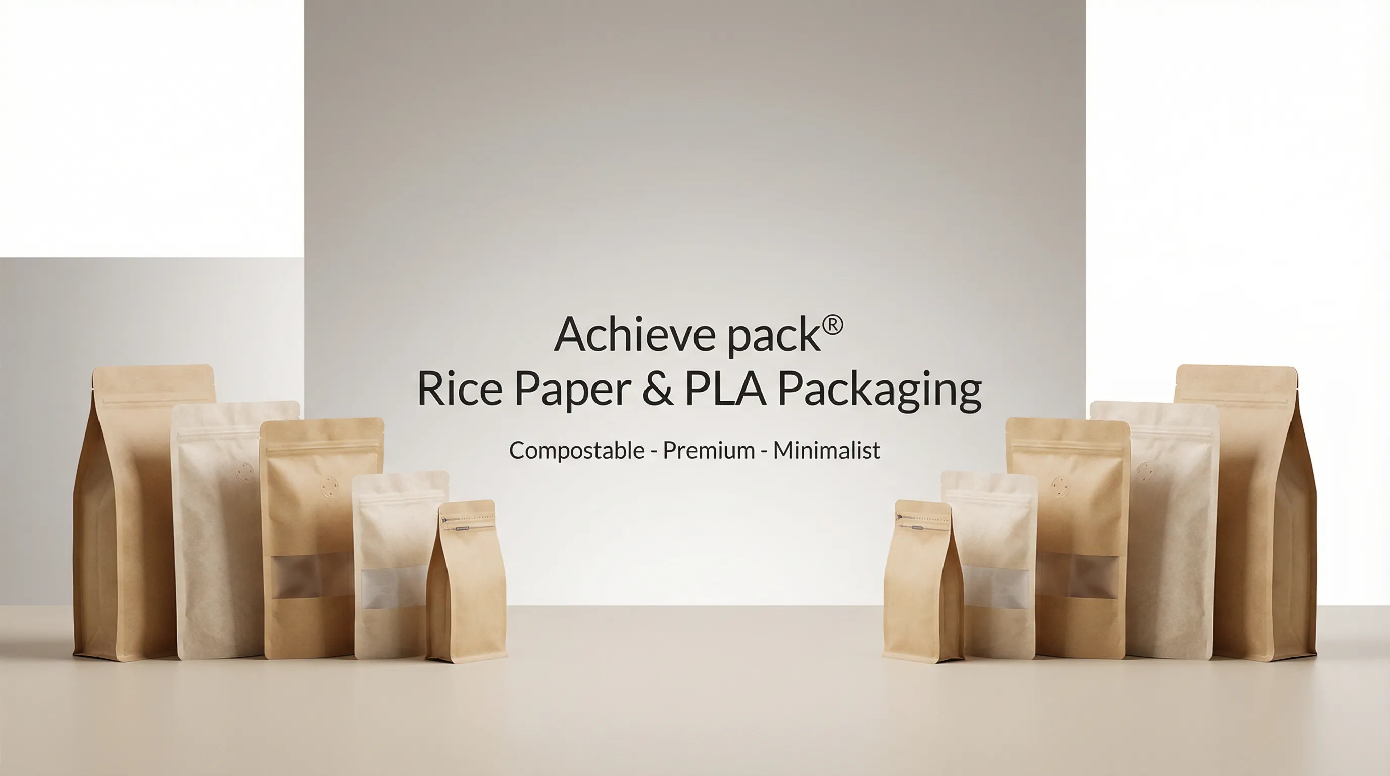 Achieve Pack Rice Paper & PLA Compostable Packaging