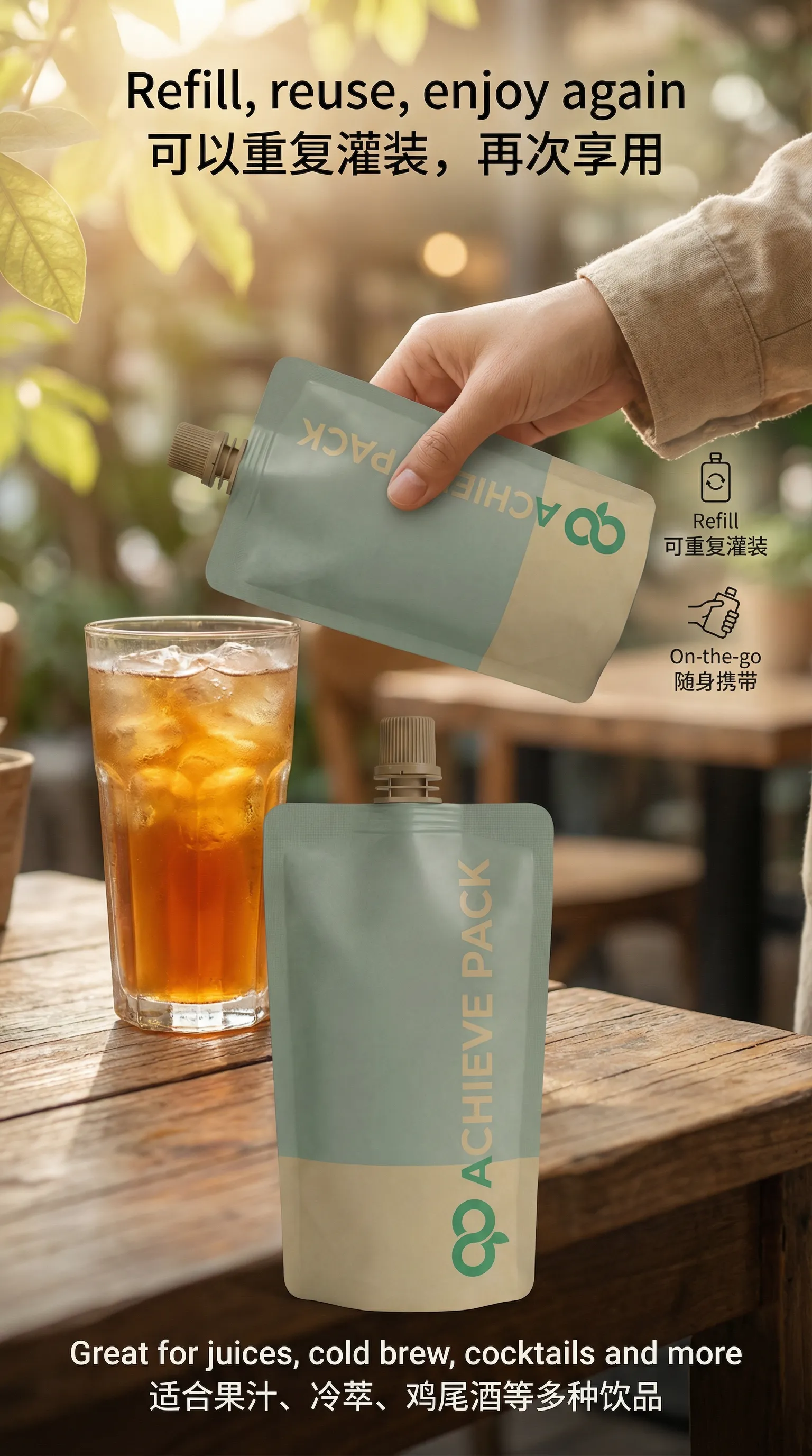 Refillable and On-the-Go