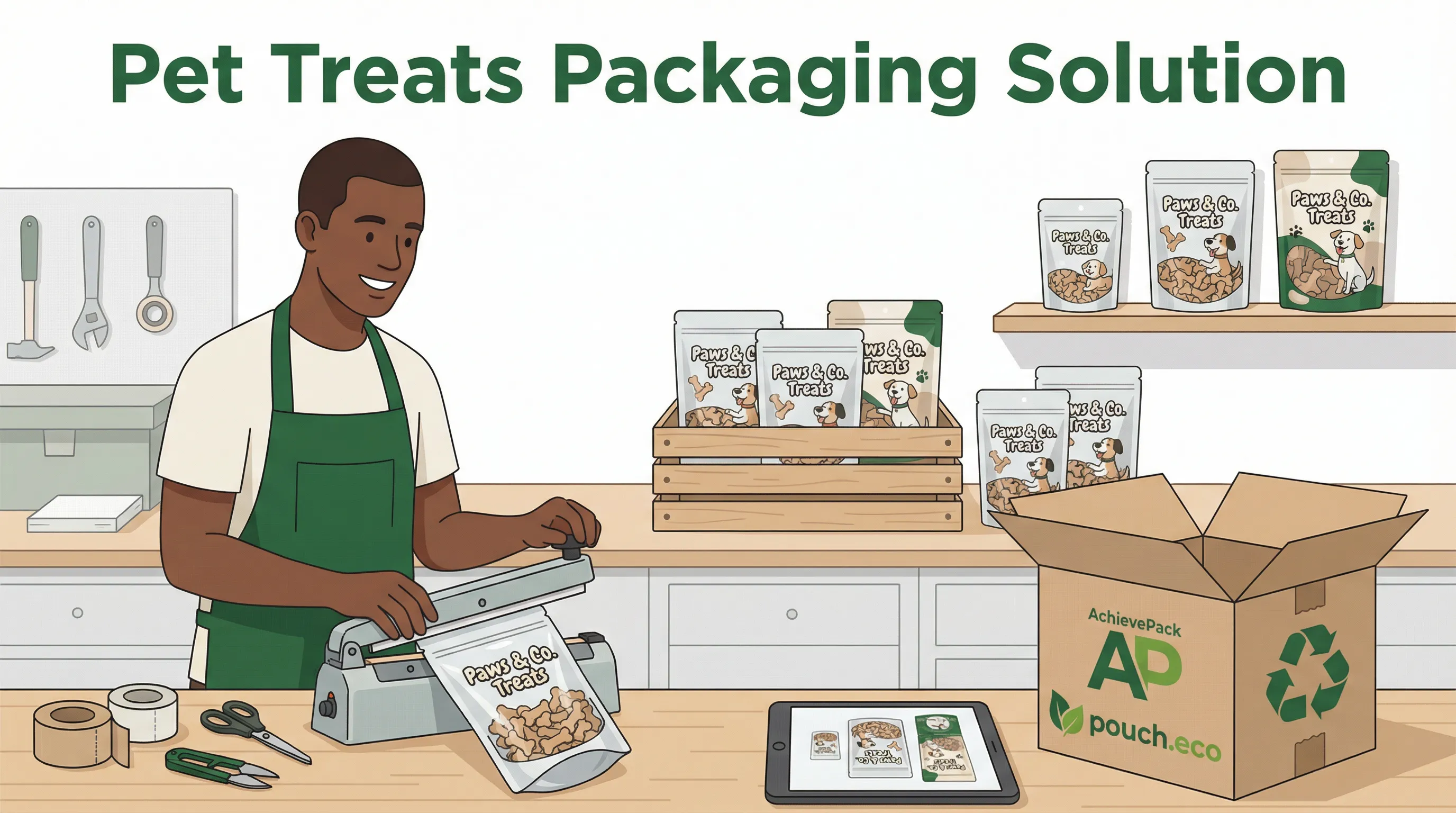 Compostable dog treat bag