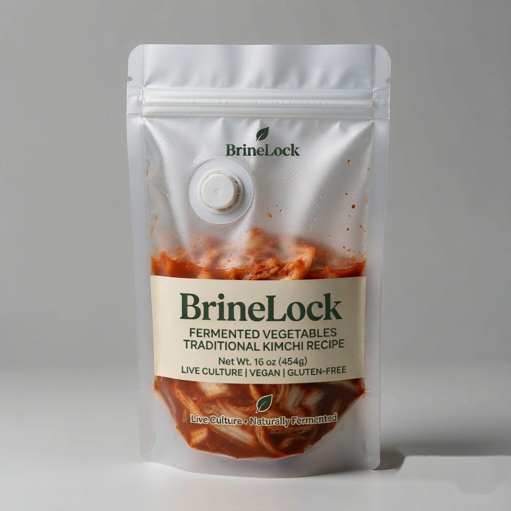 BrineLock Fermented Vegetable Liquid-Proof Valve Pouch