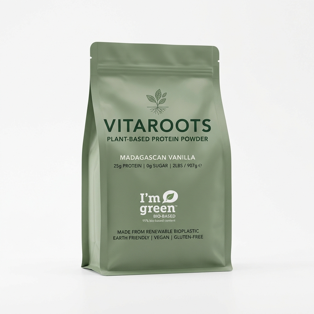 VitaRoots Plant-Based Protein Flat Bottom Pouch