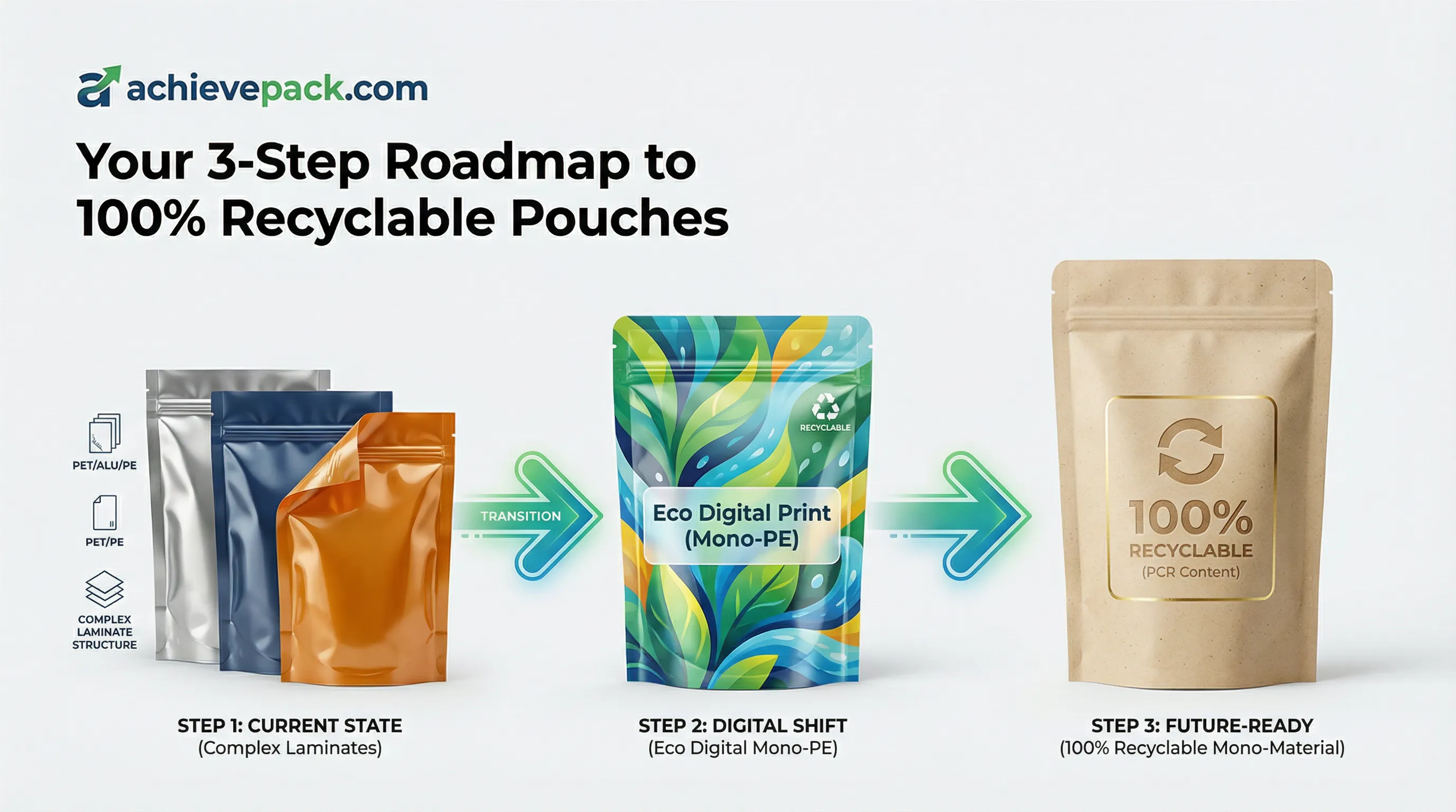 3-step roadmap to 100% recyclable pouches