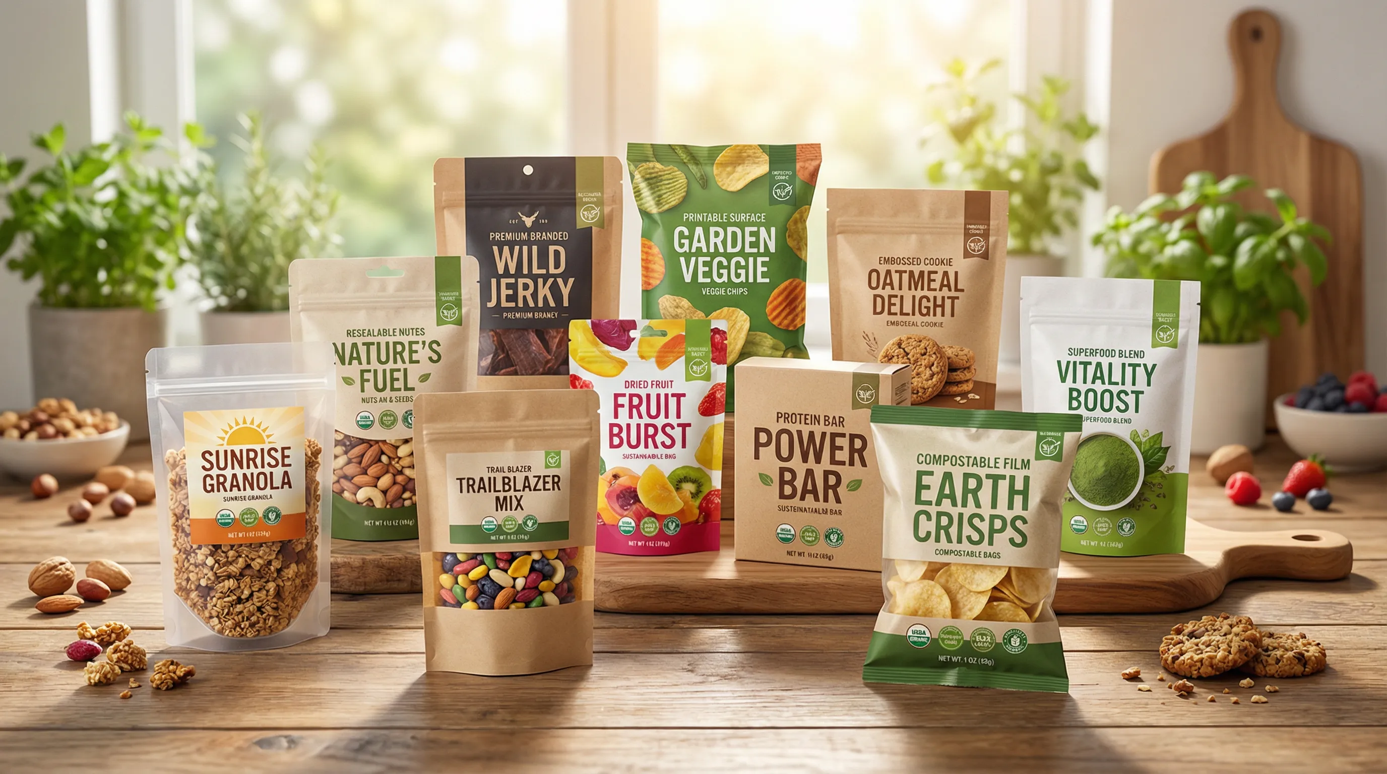 Sustainable snack packaging range