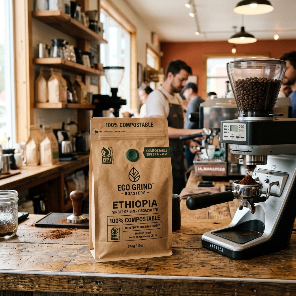 Are there Fully Compostable Coffee Bags with Valves & Zippers?
