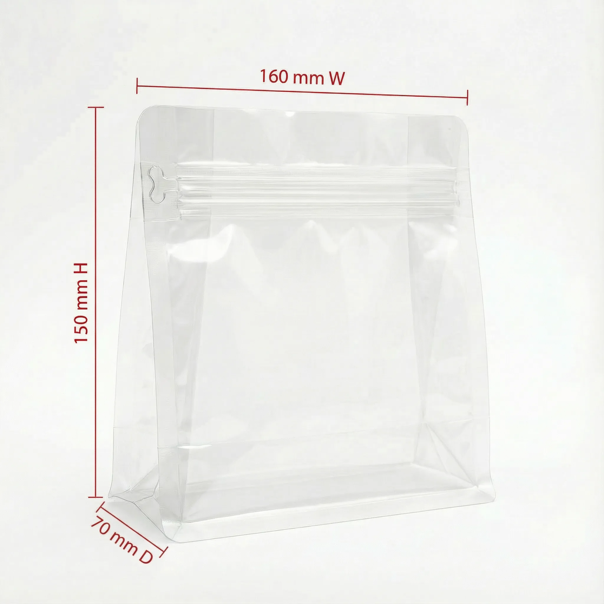 Compostable Flat Bottom Pouch – Milky Clear