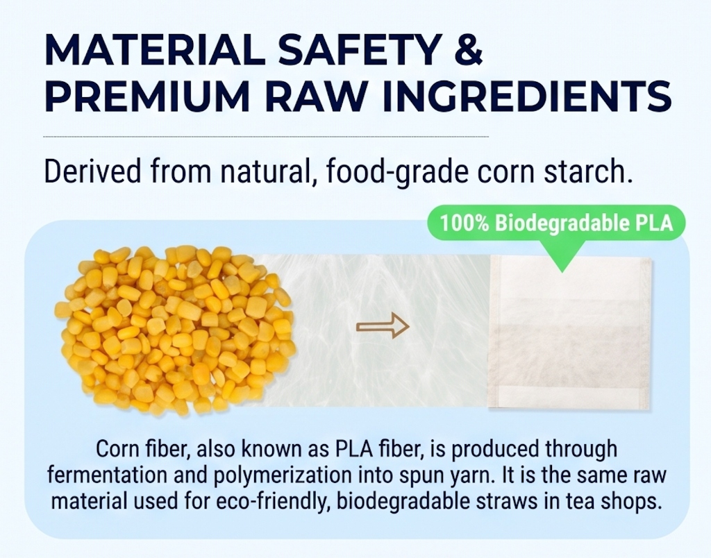 Corn Fiber Tea Bags (Disposable PLA Filter Bags)