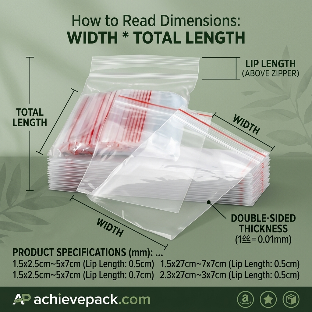 100% Recyclable PE Wire Cut Zipper Bag
