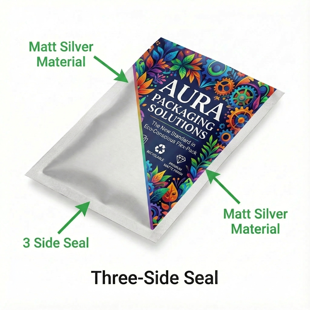 3 Side Seal Pouch – Metalised, No Zipper