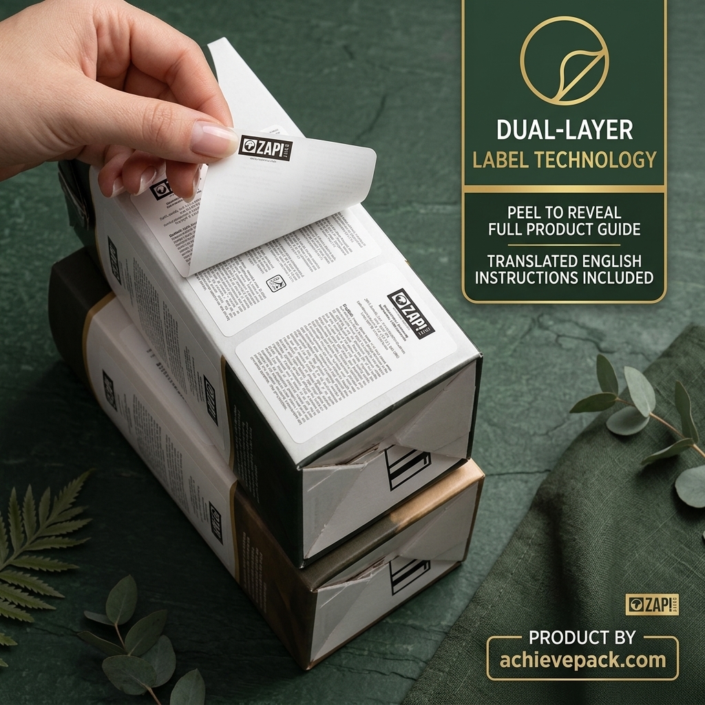 Custom Multi-Layer Peelable Sticker Labels (Fold-Out : Double Layer)