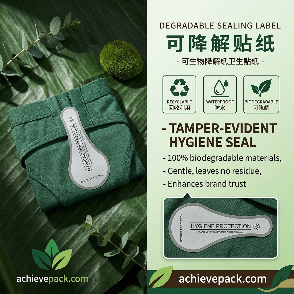 Custom Biodegradable Clear PLA Adhesive Sticker & Label