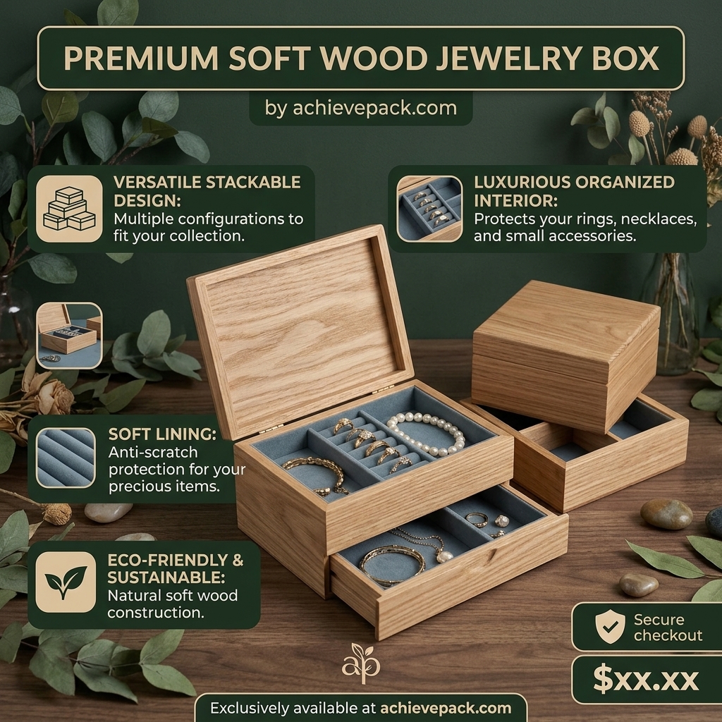 Eco-Friendly Soft Wood Gift Box