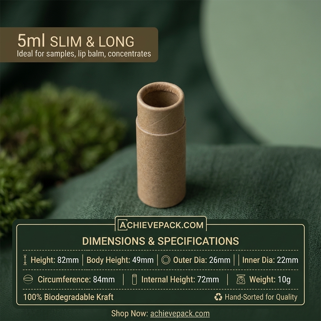 Eco Kraft Paper Tube Gift Box for Essential Oil Bottles
