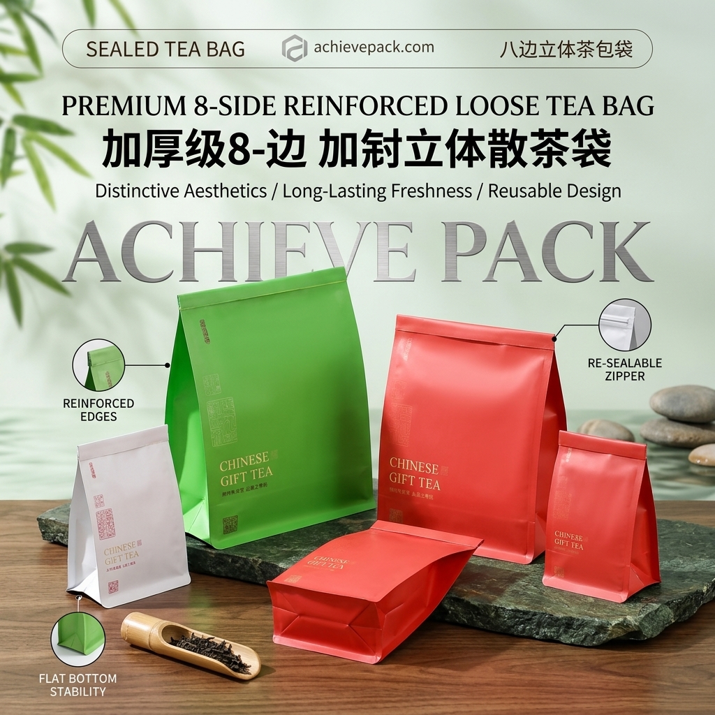 Flat Bottom Pouch with Tin Tie