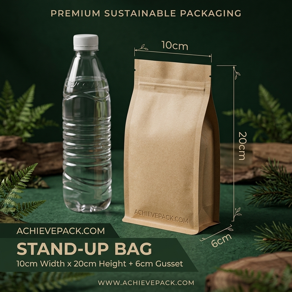 Matte and Clear Unprinted Stock Flat Bottom Zipper Pouch