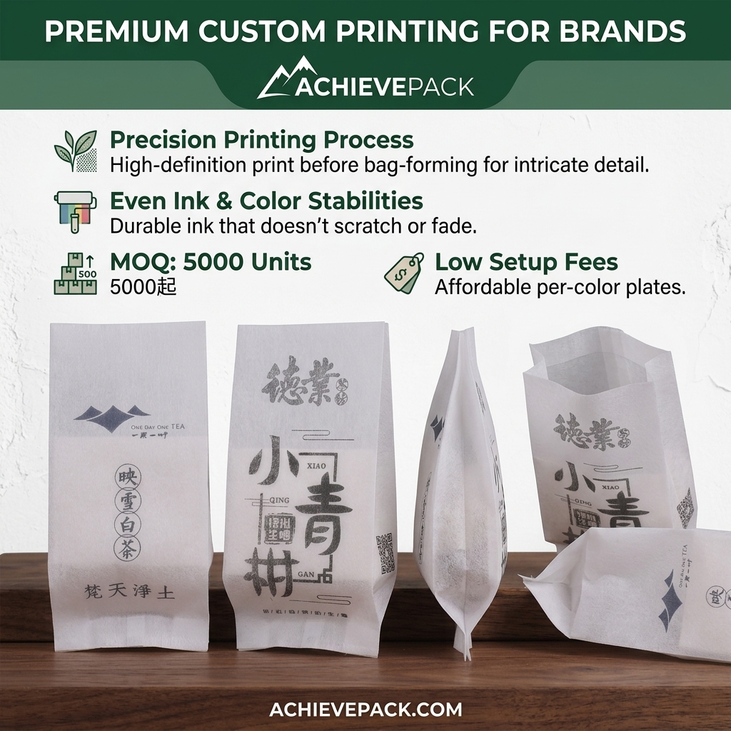 Food-Grade Semi-Transparent White Cotton Rice Paper Tea Bag (Conventional Stock)