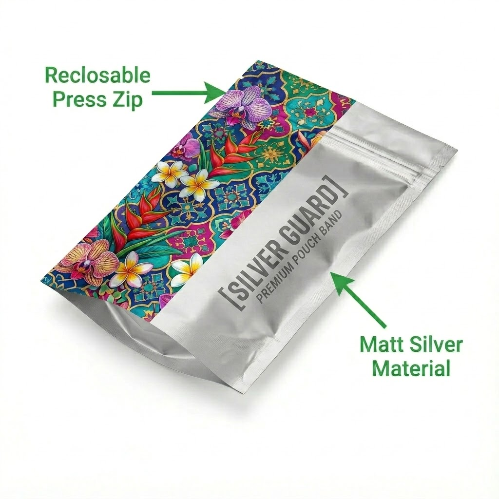 120 mm*200 mm*35 mm Stand Up Pouch ( MOPP double-sided )