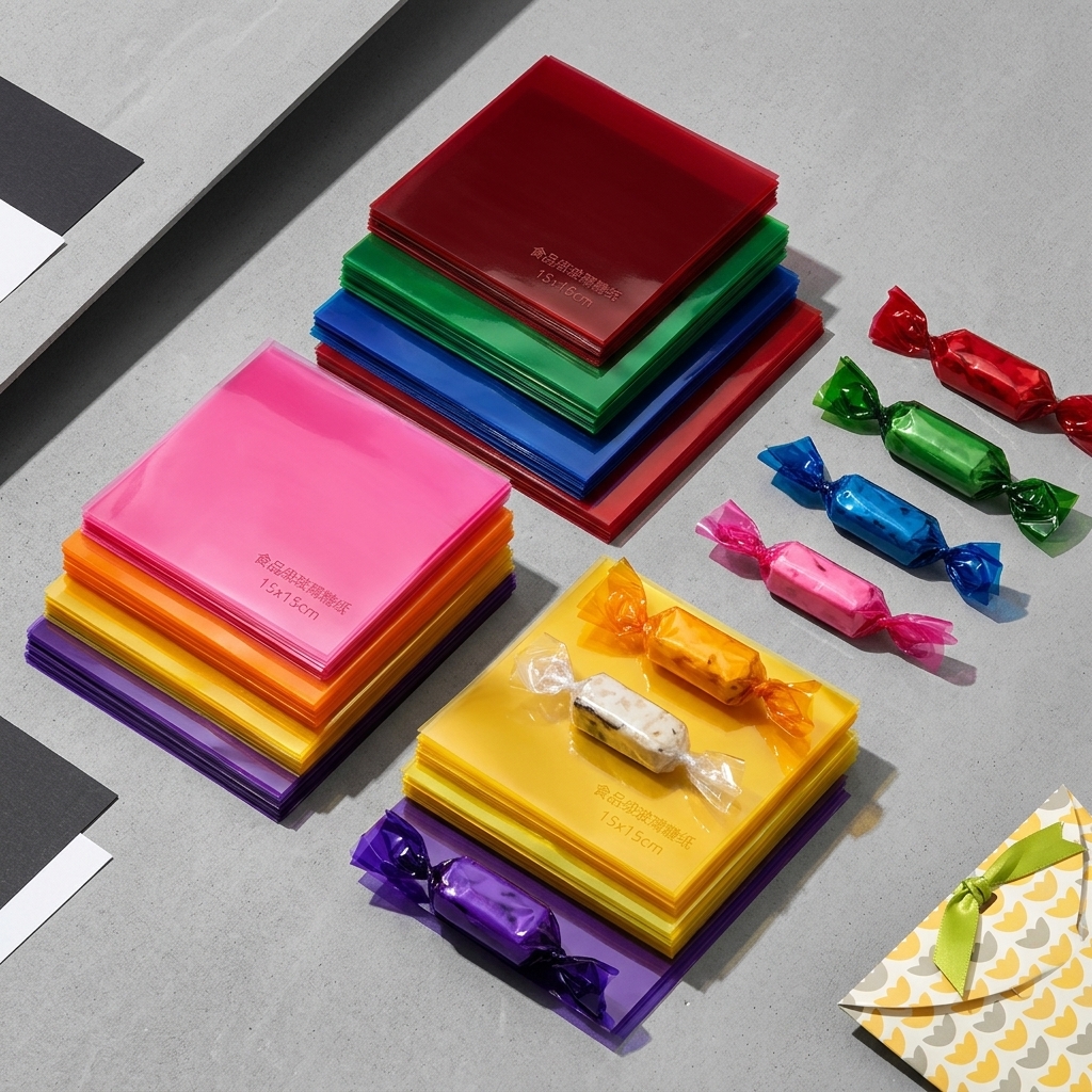 Transparent Colorful Cellophane Candy Wrapping Paper