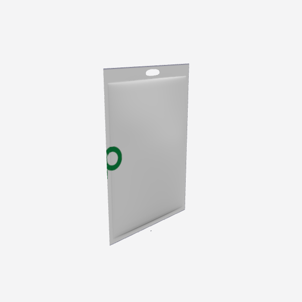Snack food and beverage plastic bag three-side seal packaging model 3